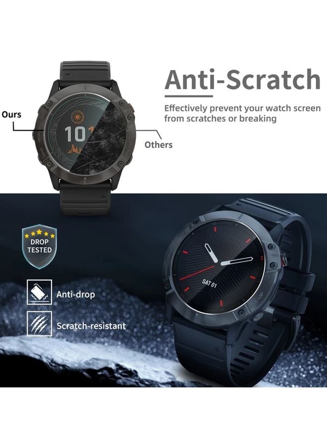 3Pcs Tempered Glass Screen Protector For Garmin Fenix 6 6S 6X 9H Hardness HD Clear - Image 4