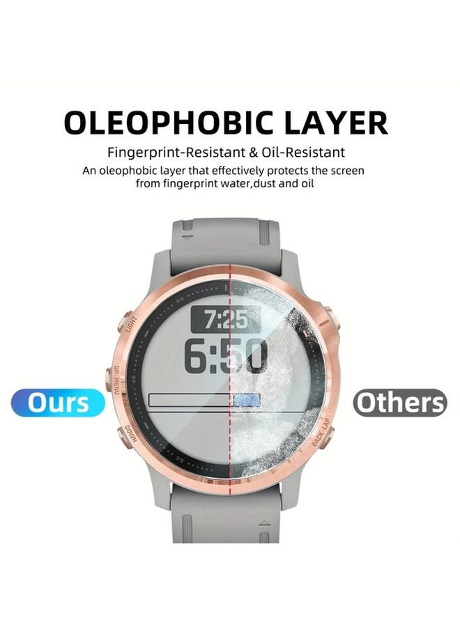3Pcs Tempered Glass Screen Protector For Garmin Fenix 6 6S 6X 9H Hardness HD Clear - Image 5