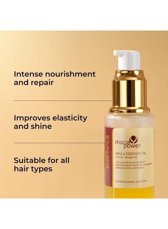 Karseell علاج الشعر بالكولاجين - علاج عميق وترطيب، مجموعة قناع الشعر بزيت الأركان للشعر الجاف والتالف لجميع أنواع الشعر 16.9 أونصة سائلة + 1.69 أونصة سائلة - Image 4