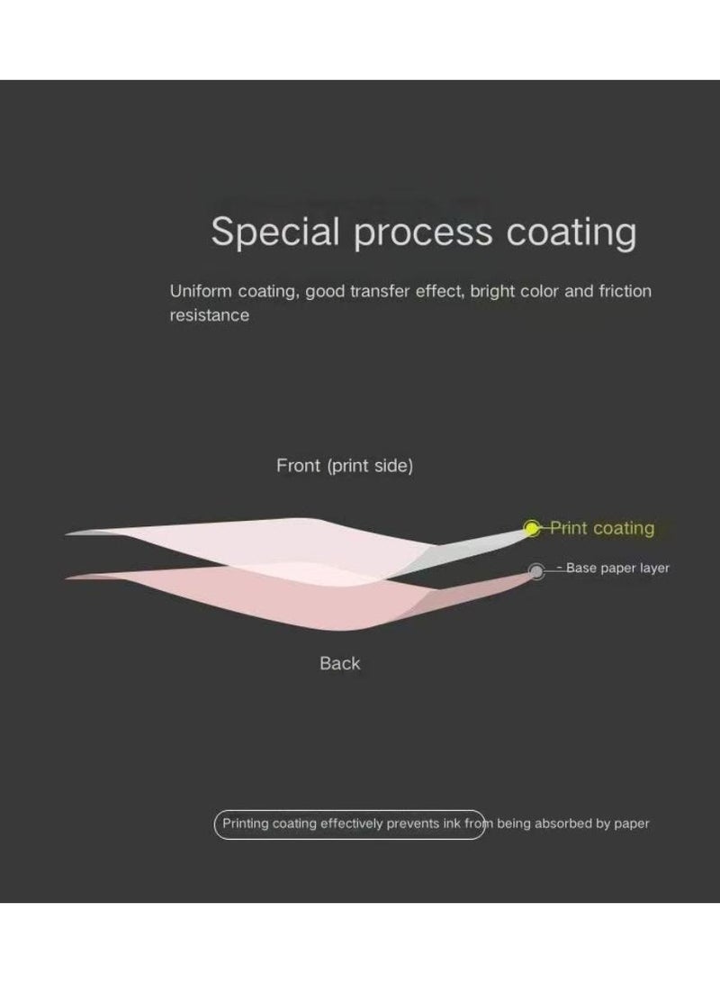 PAPERSAY 100 Sheets A4 Sublimation Paper for Heat Transfer , Quick-drying, No Fraying, No Gear Marks, High Quality Sublimation Transfer Paper for Tumblers, T-shirts, Mugs and Fabrics, Compatible with All Inkjet Printers - Image 3