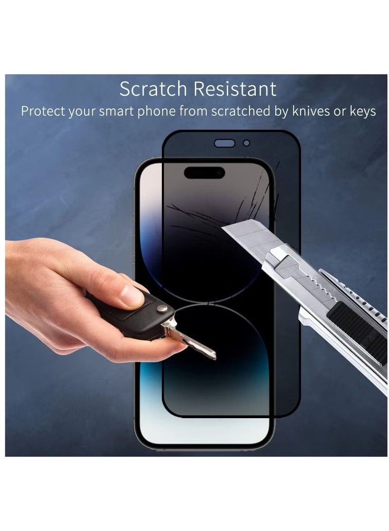 IAF 2 Pack Privacy Screen Protector for iPhone 14 Pro 6.1 Inch 2022 Anti Spy 9H Tempered Glass - Image 3