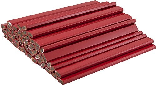 GRAPHITE Hard Lead Carpenter Pencil #2 Lumber Pencil (72) PCS - Industrial Pencil Wood Flooring Marker for Wood Working Tools Marking & Concrete Marking - Red - Image 3