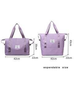 CityRiya-Long Large Shopper Tote, Tote Bag, Women Handbag, Travel Duffel Bag, Hand Bag Ladies, Weekender Bags for Women, Carry-on Tote Workout Bag, Expandable Mommy Bag, Makeup Bag, Women Handbag Sport Bags Purple  - Image 3