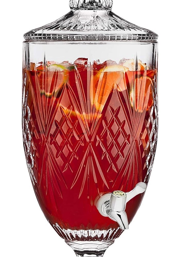 Godinger Dublin 1 Gallon Lead Free Crystal Beverage Dispenser with Tap - Image 5