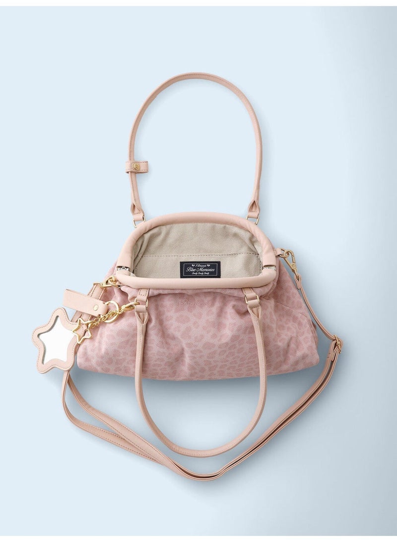 Badreig Fashion Pink Leopard Print Handbag for Women, Stylish Shell-Shaped Bag, Minimalist Crossbody & Shoulder Bag - Image 3