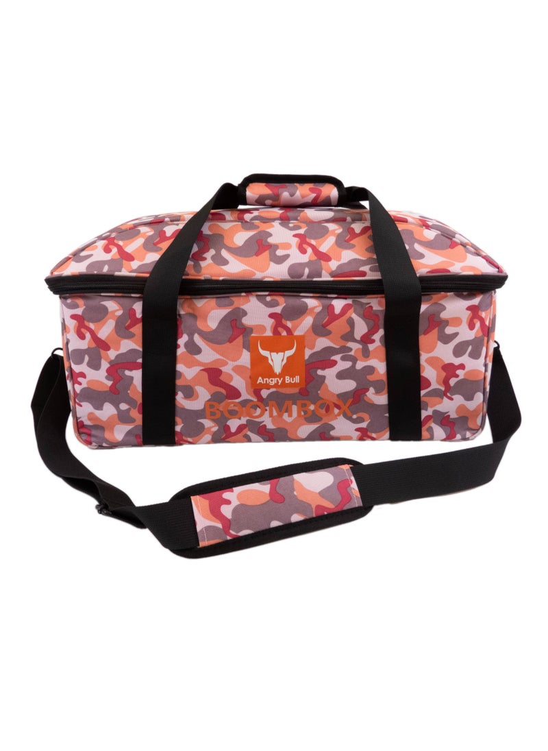 Angry Bull - Speaker Bag Safety Carrying Case with Shoulder and Handy Strap Travel Bag for JBL Boombox 3 Portable Bluetooth Speaker Army - J - Image 1