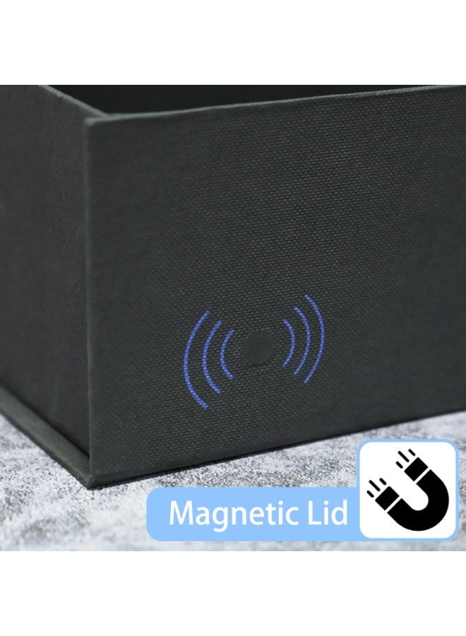 CUNUUDOOL Gift Boxes 35 x 20 x 11.2 Cm.Large Black Gift Box With Magnetic Lids Luxury Gift Box for Groomsman Proposal Gifts Contains Card, Ribbon, Filler Birthday Gift Packing. - Image 4