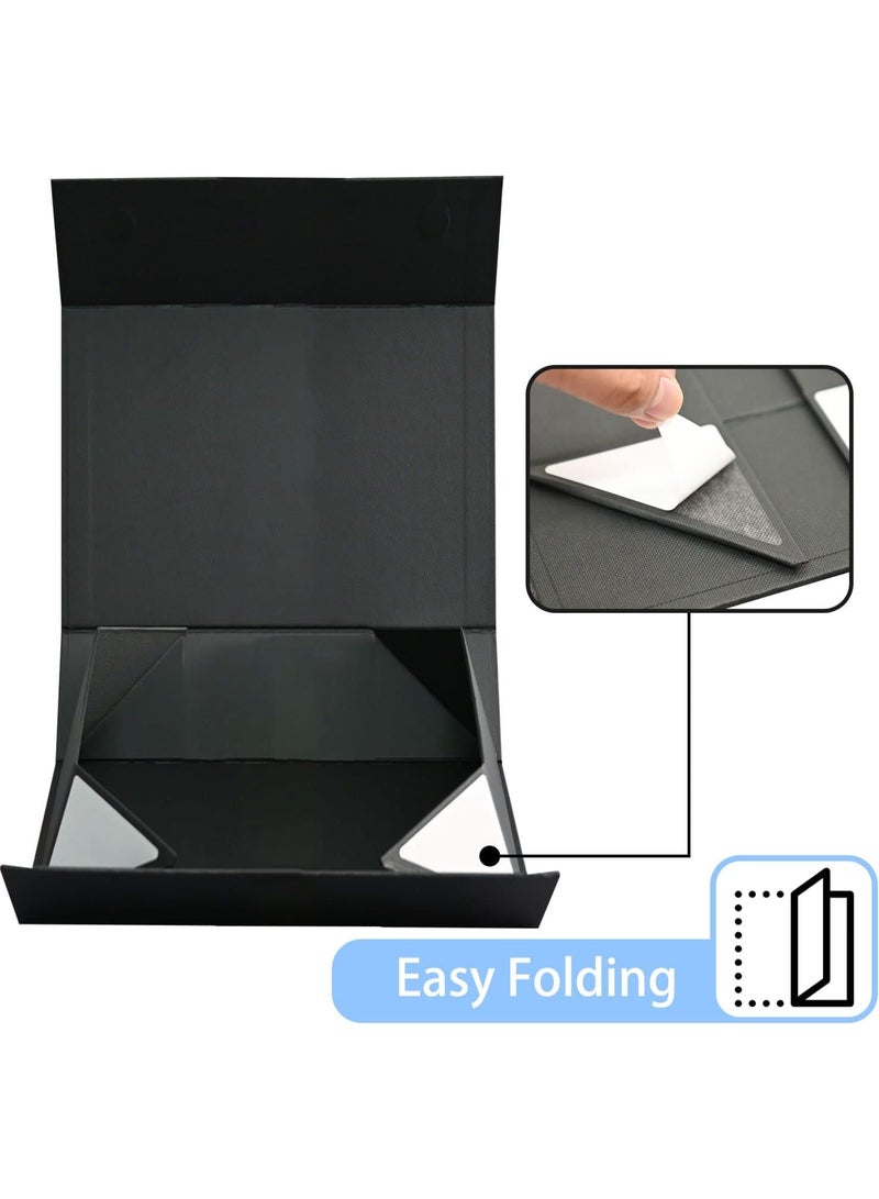 CUNUUDOOL Gift Boxes 35 x 20 x 11.2 Cm.Large Black Gift Box With Magnetic Lids Luxury Gift Box for Groomsman Proposal Gifts Contains Card, Ribbon, Filler Birthday Gift Packing. - Image 2