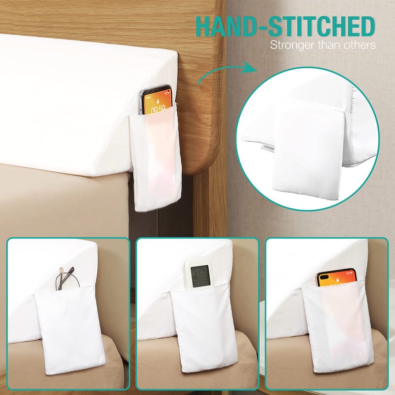 Vekkia King Bed Wedge Pillow for Headboard/Wedge Pillow Headboard/Bed Gap Filler/Headboard Pillow,Pillow Wedge for Headboard Gap Between Mattress and Headboard,Stop Loosing Your Pillows(White) - Image 4