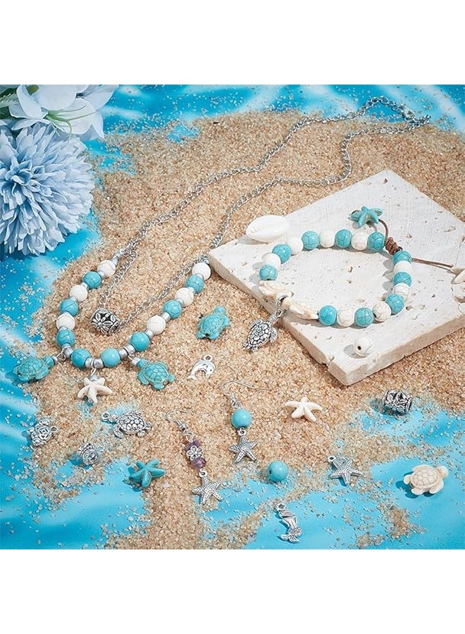 beadia Summer Ocean Style DIY Jewelry Making Kit, Turtle Beads Charms Starfish Gemstone Stone for Jewelry Making DIY Bracelet Necklace - Image 5