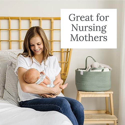 Natemia Baby Diaper Caddy Organizer - Baby Shower Basket for Gifts - Nursery Storage for Diapers, Wipes, Breast Pump - Portable Organizer and Gift Bag - Newborn Essentials - Image 5