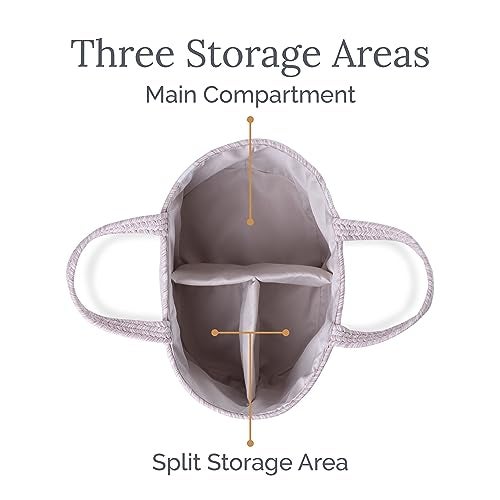 Natemia Baby Diaper Caddy Organizer - Baby Shower Basket for Gifts - Nursery Storage for Diapers, Wipes, Breast Pump - Portable Organizer and Gift Bag - Newborn Essentials - Image 3