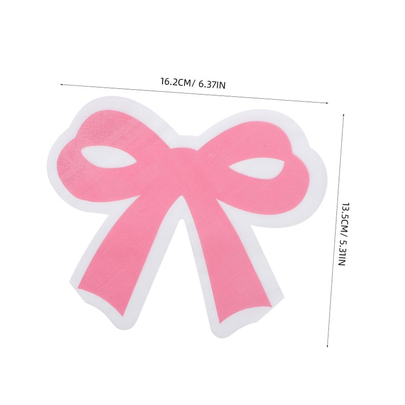 مناديل وردية على شكل قوس 40 قطعة مستلزمات حفلات عيد الميلاد التي تستخدم لمرة واحدة ماصة ومتينة - Image 3