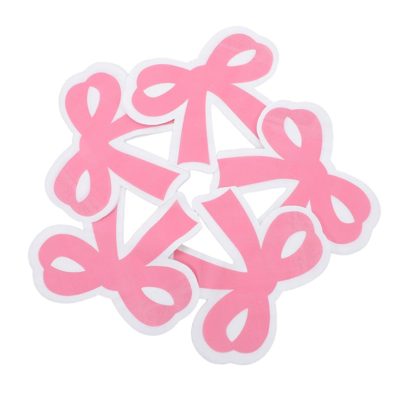 مناديل وردية على شكل قوس 40 قطعة مستلزمات حفلات عيد الميلاد التي تستخدم لمرة واحدة ماصة ومتينة - Image 2