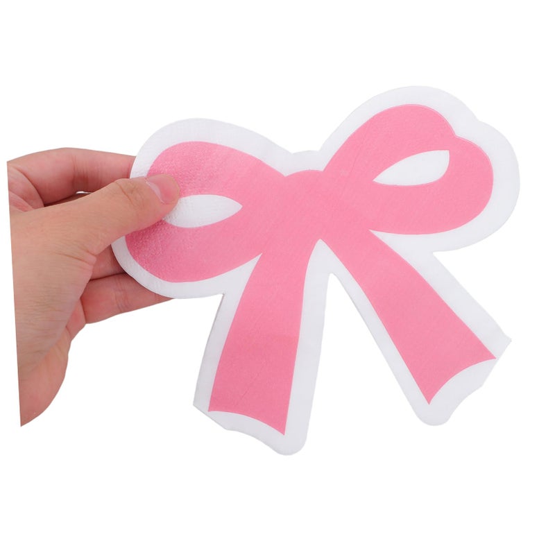 مناديل وردية على شكل قوس 40 قطعة مستلزمات حفلات عيد الميلاد التي تستخدم لمرة واحدة ماصة ومتينة - Image 5