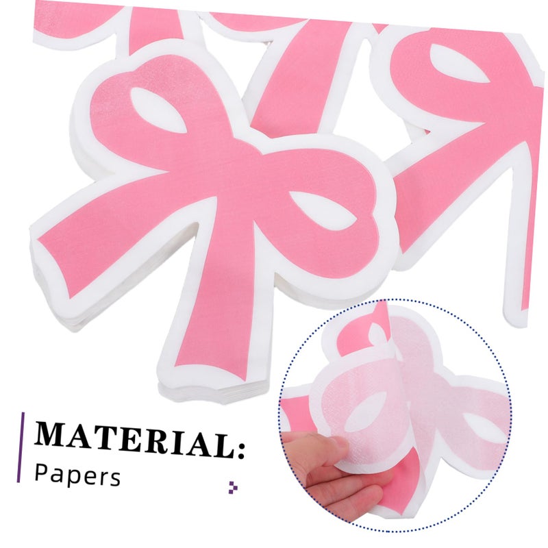 مناديل وردية على شكل قوس 40 قطعة مستلزمات حفلات عيد الميلاد التي تستخدم لمرة واحدة ماصة ومتينة - Image 4