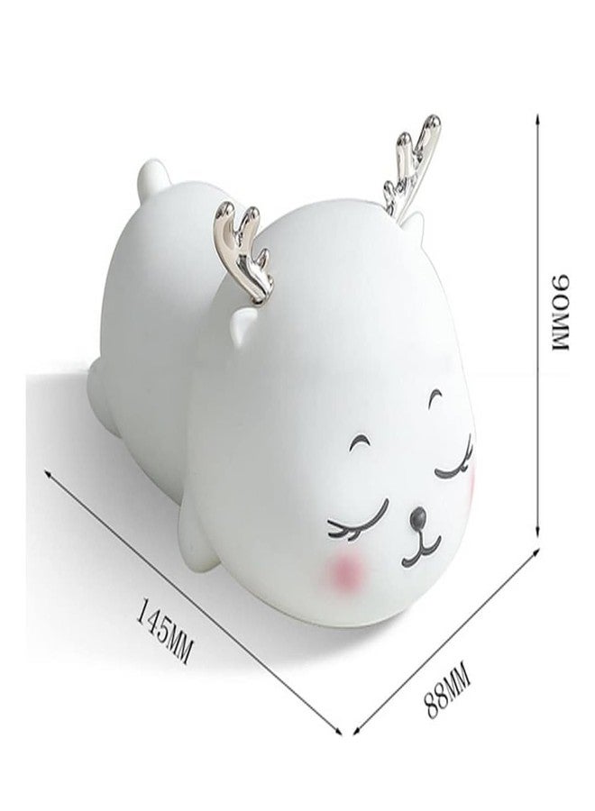 GITGRNTH Rechargeable Silicone Cloud Night Light for Kids | Silicon Deer Design | Color-Changing LED Lamp | Soft Night Lamp Gift for Toddlers, Teens, Valentine’s Day | Cute Room Decor - Image 4