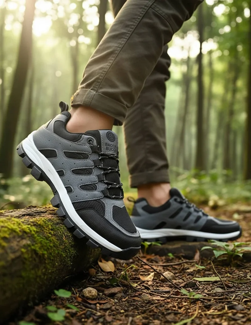 Bacca Bucci Slate Grey EverTrek Outdoor Hiking Boots-All-Terrain Grip for Men | Best Price UAE