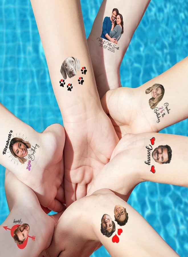 Bleu Reign Custom Face Temporary Tattoos - Fun Graduation with Class of Choose Your Year and Name- Skin Safe Grad Party & Senior Night Favors - Image 4