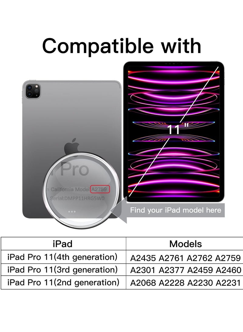 Jetech Screen Protector for iPad Pro 11-Inch (2022/2021/2020 Release) with Camera Lens Protector, Tempered Glass Film HD Anti-Scratch, Support Pencil & Face ID, 2-Pack Each - Image 2