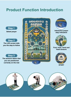 Generic Kids Educational Smart Prayer Mat Ramadan for Kids Educational Prayer MatFun, Easy & Interactive, Prayer Rug for Kids（110*70cm）  - Image 5