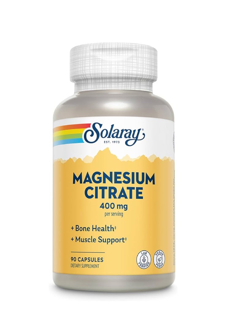 Solaray Magnesium Citrate 400 mg 90 Capsules 