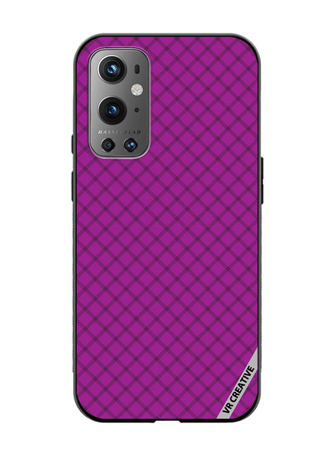 VR CREATIVE Protective Case Cover For OnePlus 9 Pro Checks Color Square Geometric Texture Design Multicolour - Image 1