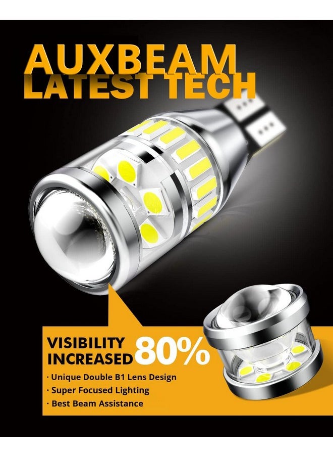 Auxbeam Auxbeam 912 921 LED Bulb for Backup Reverse Light Bulbs, 4000 Lumens 400% Brighter Super Bright Canbus Error Free 906 904 922 W16W T15 LED Bulbs with Double Projectors, 6500K White, Pack of 2  - Image 3