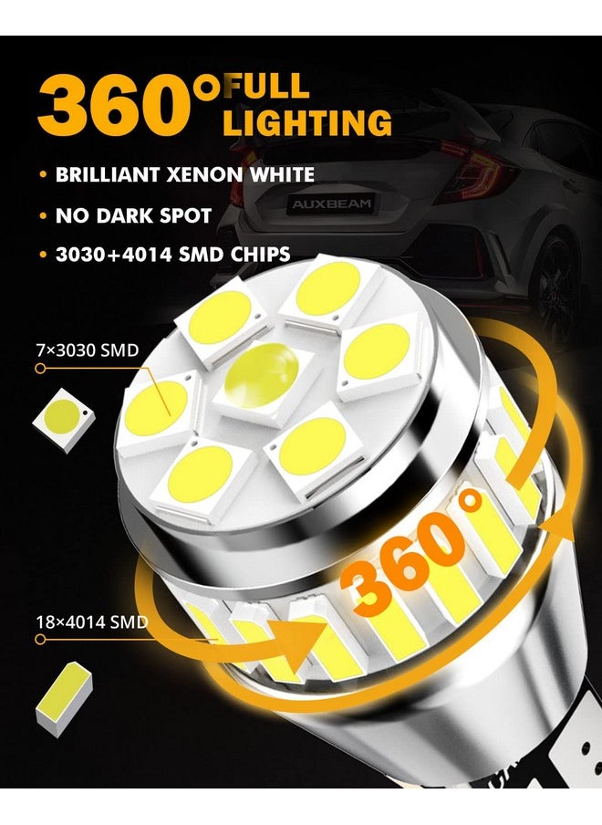 Auxbeam Auxbeam 912 921 LED Bulb for Backup Reverse Light Bulbs, 4000 Lumens 400% Brighter Super Bright Canbus Error Free 906 904 922 W16W T15 LED Bulbs with Double Projectors, 6500K White, Pack of 2  - Image 2