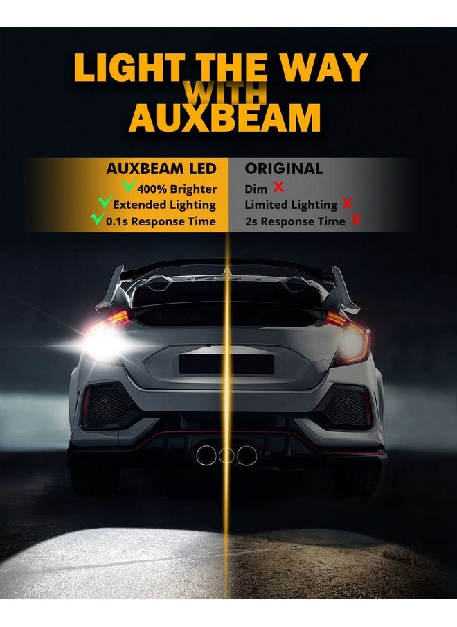 Auxbeam Auxbeam 912 921 LED Bulb for Backup Reverse Light Bulbs, 4000 Lumens 400% Brighter Super Bright Canbus Error Free 906 904 922 W16W T15 LED Bulbs with Double Projectors, 6500K White, Pack of 2  - Image 5