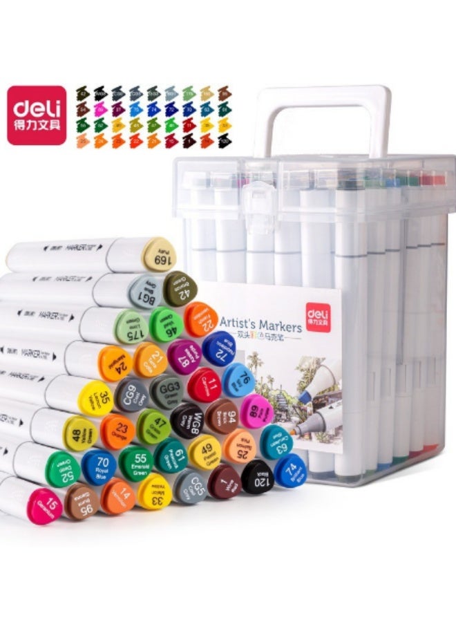 Deli 36-Color Emotion Artist's Sketch Marker Set - Image 1