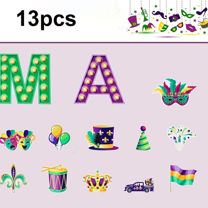 Multicolor 13 Piece Carnival Garage Door Magnetic Set - Image 1