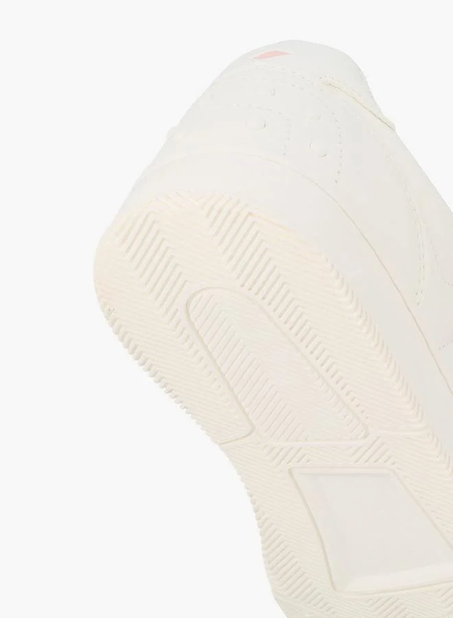 Lee Cooper WHITE Lace-Up Ankle School Sneakers for Women | Best Price UAE
