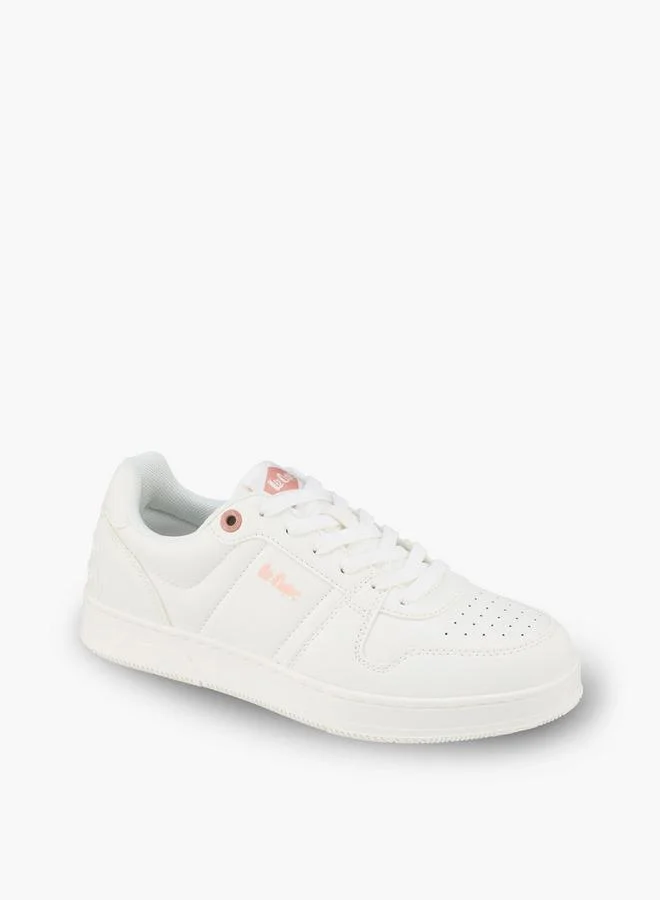 Lee Cooper WHITE Lace-Up Ankle School Sneakers for Women | Best Price UAE