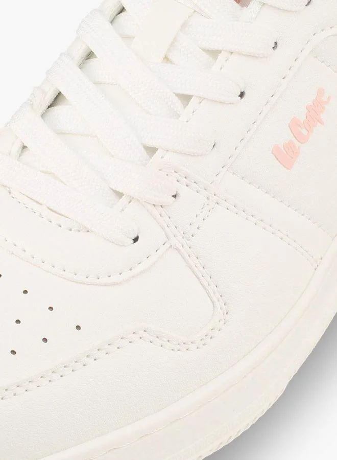 Lee Cooper WHITE Lace-Up Ankle School Sneakers for Women | Best Price UAE