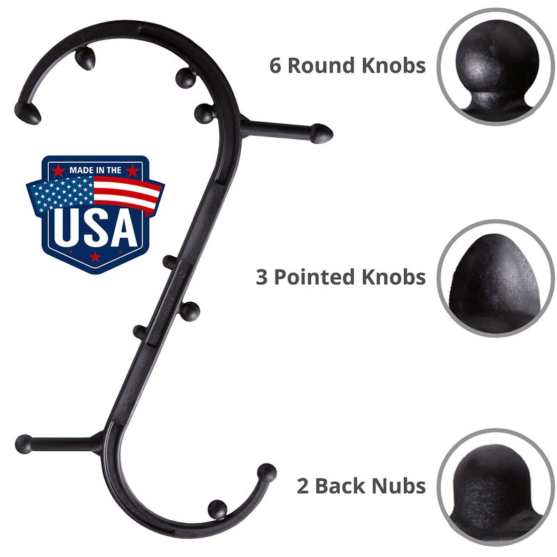 Body Back Buddy - USA Made - Massage Stick & Buddy Classic Bundle, Trigger Point Massage Tools, Neck and Back Massagers, Massage Cane, Muscle Knot Remover (Black) - Image 5