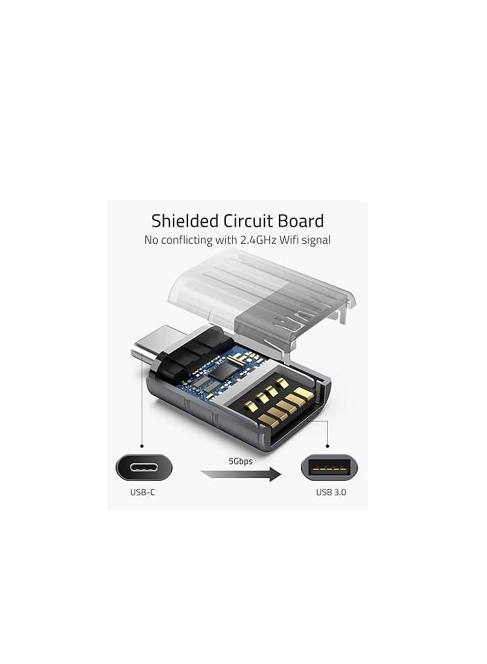 سينتيك محول USB C الى USB نوع C ذكر الى USB 3.0 انثى متوافق مع ماك بوك برو اير 2024 ومايكروسوفت سيرفس وايباد وسامسونج نوت بوك وديل XPS والمزيد من الاجهزة من النوع سي، رمادي سبيس - Image 4
