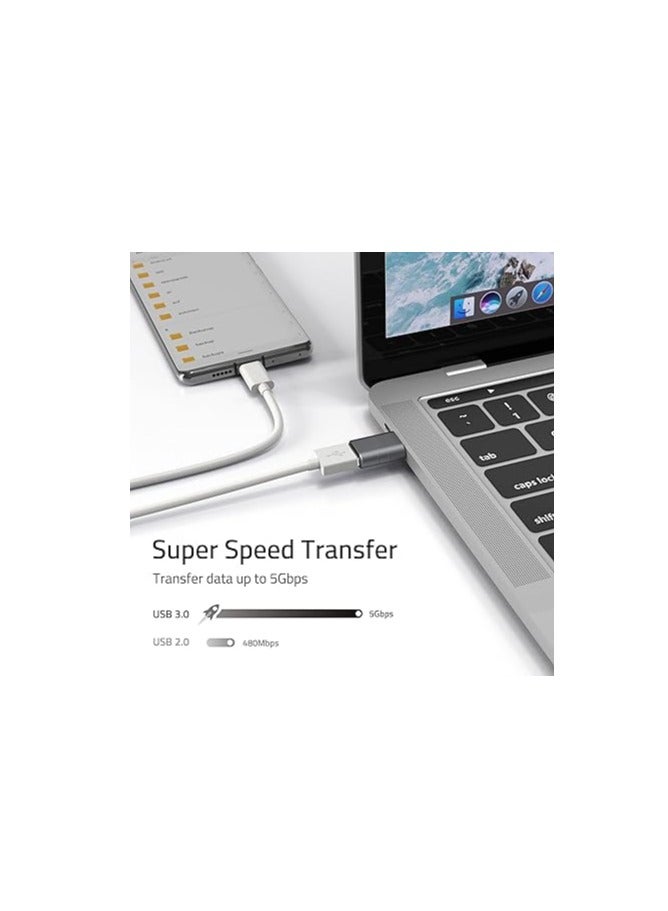 سينتيك محول USB C الى USB نوع C ذكر الى USB 3.0 انثى متوافق مع ماك بوك برو اير 2024 ومايكروسوفت سيرفس وايباد وسامسونج نوت بوك وديل XPS والمزيد من الاجهزة من النوع سي، رمادي سبيس - Image 5