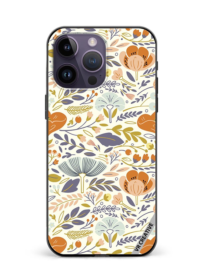 VR CREATIVE Protective Case Cover For Apple iPhone 16 Pro Orangiea Design Multicolour - Image 1