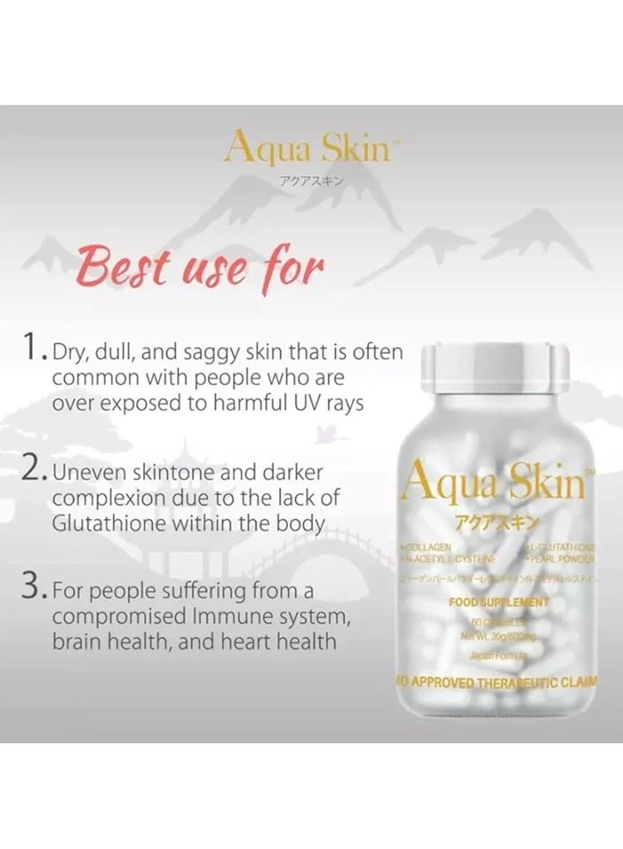 aqua skin glutathione capsule Aqua Skin Care Aqua Skin Capsule Food Supplement Collagen Glutathione | Best Price KSA