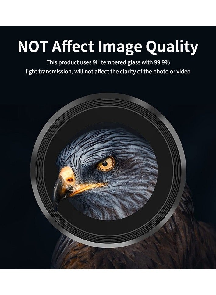 واقي عدسة الكاميرا لهاتف Samsung Galaxy A55، واقي شاشة كاميرا فردي من الزجاج المقوى، غطاء عدسة بحلقة معدنية لملحقات Galaxy A55، مجموعة واحدة باللون الفضي - Image 2