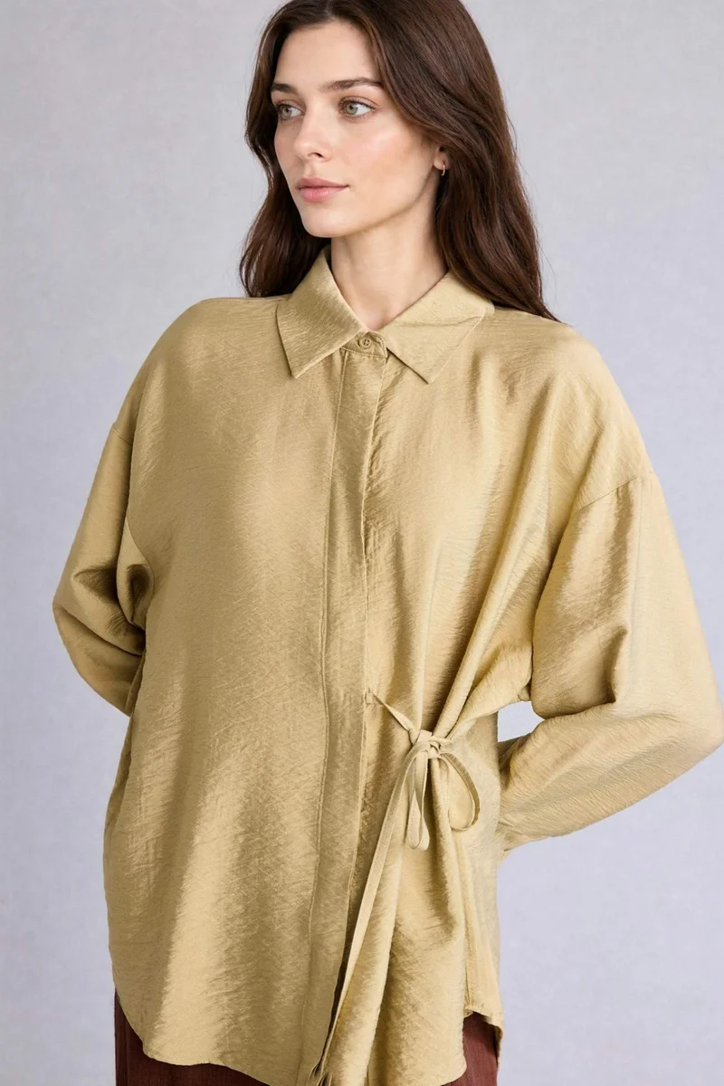 ديفاكتو Regular Fitted Light Khaki Tunic