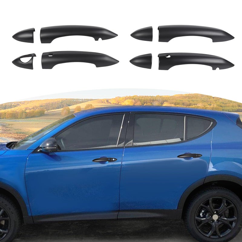 JOSHELA for Hornet Door Handle Cover Trim for Dodge Hornet 2024 up Matte Black Exterior Accessories 4pcs - Image 2