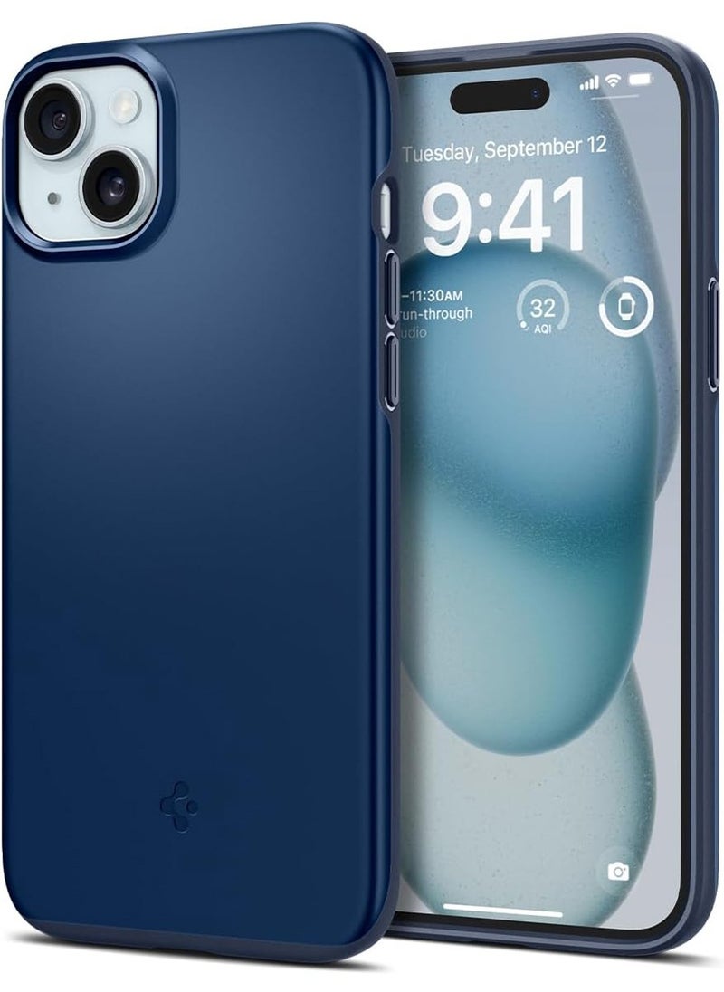 Spigen Thin Fit for iPhone 15 Case Cover - Navy Blue 