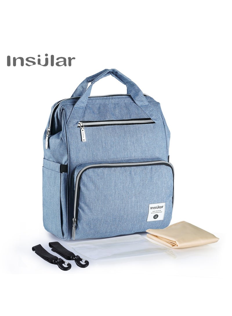 insular Waterproof Diaper Bag With Stroller Strap - Image 1