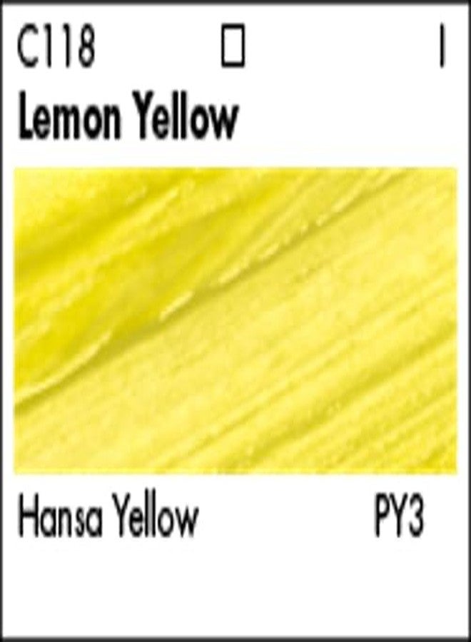 Grumbacher Academy Acrylic Paint, Gloss, 90ml/3 oz Metal Tube, Lemon Yellow - Image 2
