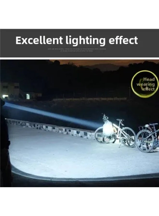 إسكدنيا Outdoor Illumination 3-Head LED Headlamp Rechargeable Super Bright Headmounted Headlamp High Power Long Range Ultra-long-Product Specifications:Aircraft Lamp Plus Battery Plus Charger Plus Car Charger - Image 3