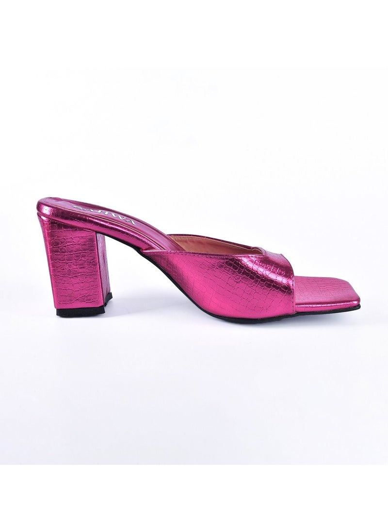 Zahwa - Heeled Sandal Crocodile Strap - Image 1