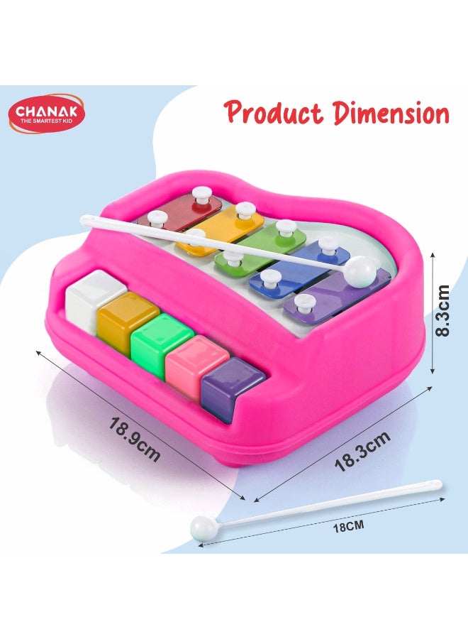 Chanak Musical Xylophone Piano Toy, Plastic Piano Xylophone for Kids, Musical Piano Xylophone for Kids, Non-Toxic Suitable for Kids (Color As Per Availability) - Image 3