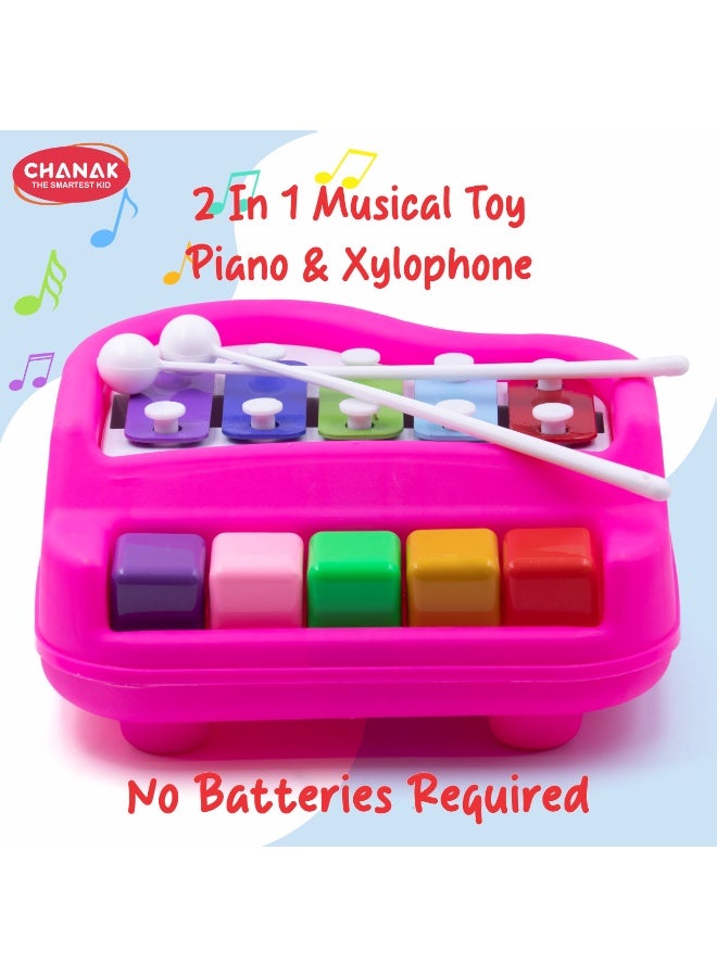 Chanak Musical Xylophone Piano Toy, Plastic Piano Xylophone for Kids, Musical Piano Xylophone for Kids, Non-Toxic Suitable for Kids (Color As Per Availability) - Image 5